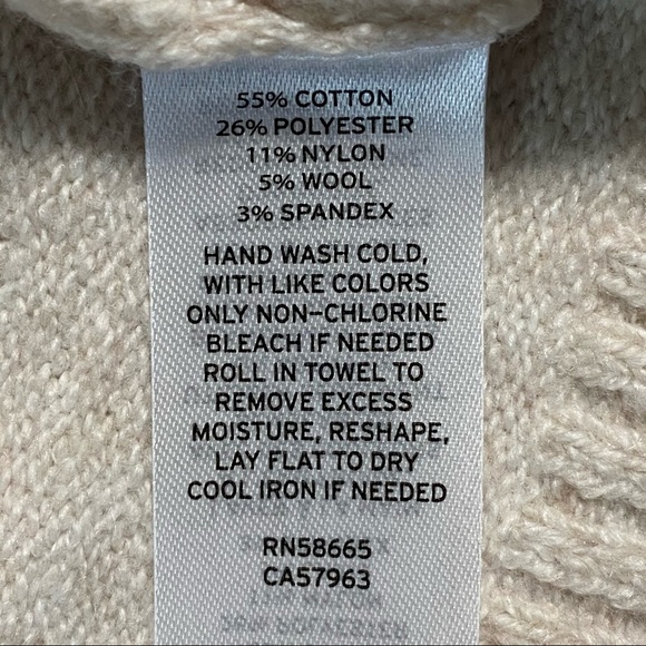 Cowl Neck Sweater, Soft Cotton Wool Blend, Ribbed Cuffs, Natural Color Chelsea28 - Picture 13 of 14